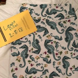 Lularoe Cassie xs unicorn seahorse